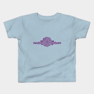 Purple Henna Tattoo - Purple  Mehendi Motifs Kids T-Shirt